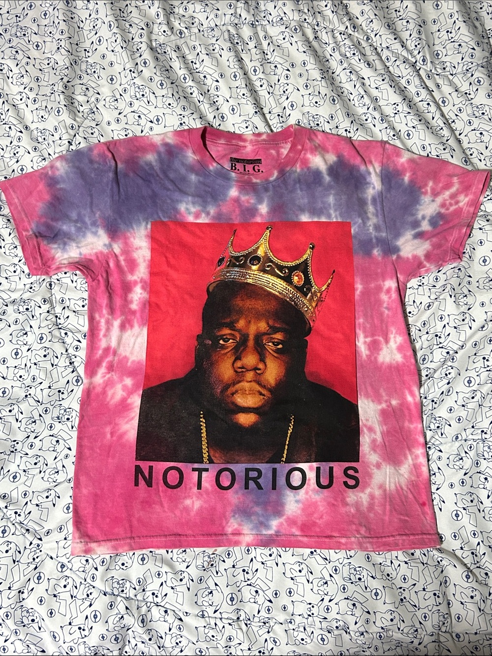The Notorious B.I.G. Tie Die Graphic Tee Shirt